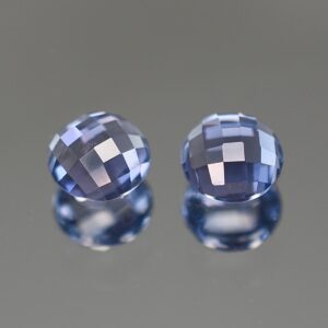 BlueSpinel rose cut round pair 5.5mm 1.34cts sp246 SOLD