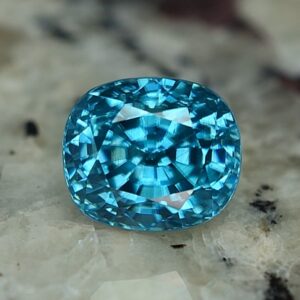 BlueZircon cushion 8.6x7.4mm 4.86cts zn2284 SOLD