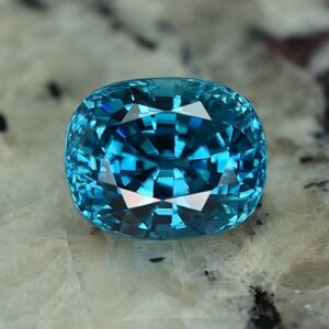 BlueZircon cushion 9.0x7.3mm 4.84cts zn2308 SOLD