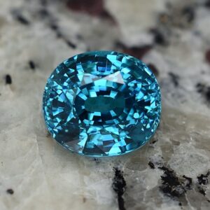 BlueZircon oval 12.4x11.1mm 13.01cts zn2432 SOLD