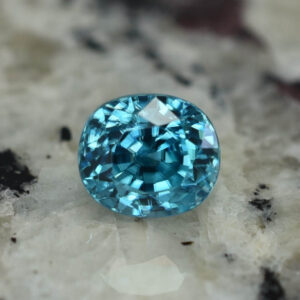 BlueZircon oval 8.1x7.0mm 4.08cts H zn2274 SOLD