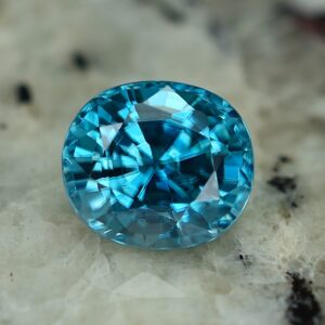 BlueZircon oval 8.2x7.2mm 3.14cts zn2271 SOLD