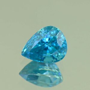 BlueZircon pear 9.5x7.6x6.4mm 3.92cts H zn7755