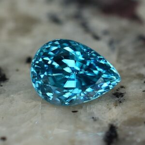 BlueZircon pearshape 10.0x7.3mm 4.59cts zn2273 SOLD