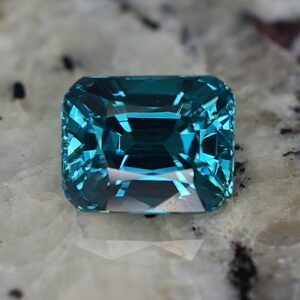 BlueZircon radiant 8.8x7.0mm 4.62cts zn2370 SOLD