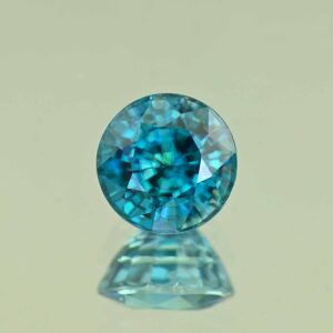 BlueZircon round 9.1x9.1x6.7mm 5.27cts H zn7774