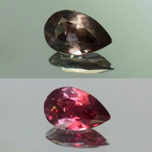 CCGarnet pear 12.4x7.8mm 3.33cts combo