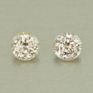 ChampagneZircon round pair 7.5mm 4.95cts N zn5906 SOLD