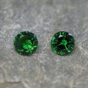 ChromeTourmaline round pair 5.0mm 0.82cts ct207 SOLD