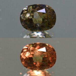 ColorChangeGarnet oval 8.1x6.3mm 2.14cts combo