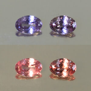 ColorChangeGarnet oval pair 6.1x4.3mm 1.12cts N cc341 combo SOLD