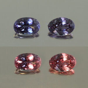 ColorChangeGarnet oval pair 7.3x5.1mm 2.03cts N cc300 combo SOLD