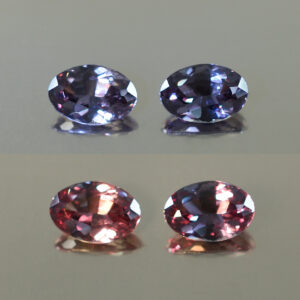 ColorChangeGarnet oval pair 7.5x5.1mm 2.12cts N cc143 combo SOLD
