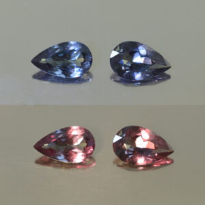 ColorChangeGarnet pear pair 9.0x5.7 5.3mm 2.42cts N cc302 combo SOLD