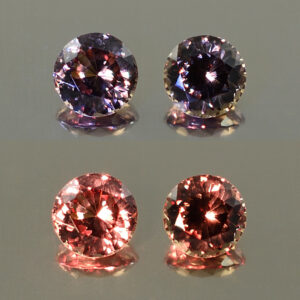 ColorChangeGarnet round pair 6.4mm 2.70cts N cc342 combo SOLD