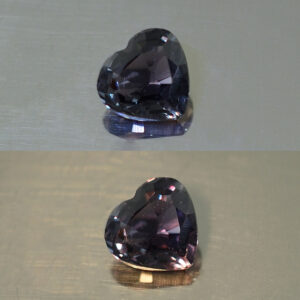 ColorChangeSapphire heart 5.8x5.6mm 0.81cts N sa152 combo