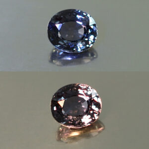 ColorChangeSapphire oval 5.5x4.8mm 0.82cts N sa153 combo