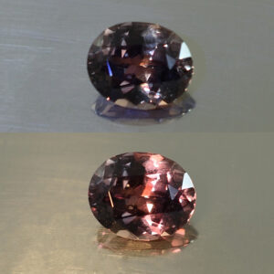 ColorChangeSapphire oval 8.1x6.6mm 1.88cts N sa142 combo SOLD