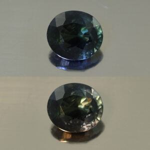 ColorChangeSapphire oval 9.0x8.0mm 3.34cts N sa149 combo
