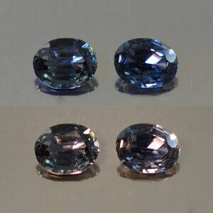 ColorChangeSapphire oval pair 5.0x4.0mm 0.84cts N sa171 combo