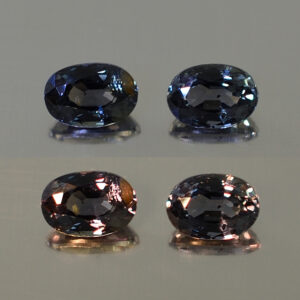 ColorChangeSapphire oval pair 5.2x3.7mm 0.93cts N sa169 combo