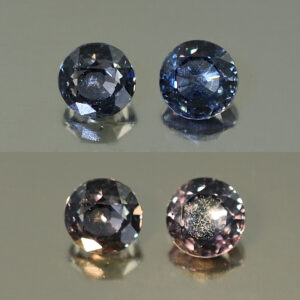 ColorChangeSapphire round pair 4.8mm 1.44cts N sa166 combo