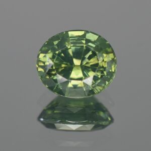 GreenZircon oval 11.7x10.1mm 6.98cts zn468