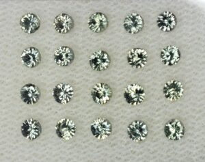 GreySapphire round 2.5mm 1.52cts 20pcs N sa269 SOLD