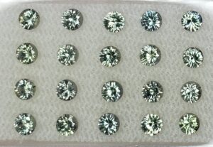 GreySapphire round 3.0mm 2.58cts 20pcs N sa383 SOLD