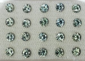GreySapphire round 3.0mm 2.66cts 20pcs N sa385 SOLD