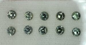 GreySapphire round 3.5mm 2.07cts 10pcs N sa390 SOLD