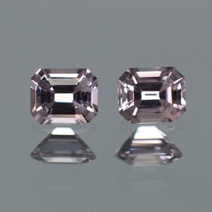 GreySpinel eme cut pair 5.9x4.9mm 1.65cts sp329 SOLD