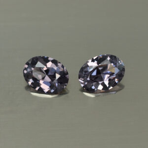 GreySpinel oval pair 7.5x5.6mm 2.00cts N sp622 SOLD