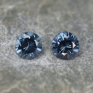 GreySpinel round pair 4.5mm 0.77cts sp289 SOLD