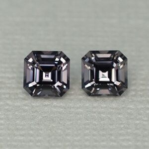 GreySpinel sq eme cut pair 5.5mm 2.08cts b sp325 SOLD