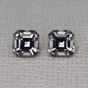 GreySpinel sq eme cut pair 5.5mm 2.08cts c sp325 SOLD