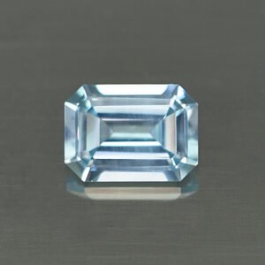 IceBlueZircon eme cut 7.1x5.2mm 1.51cts H zn4581 SOLD