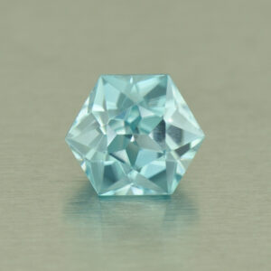 IceBlueZircon hex 6.0mm 1.57cts H zn5067 a SOLD