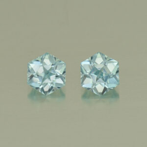 IceBlueZircon hexagon pair 5.0mm 1.78cts H zn5063