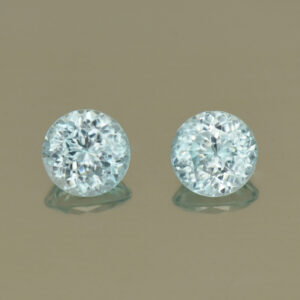 IceBlueZircon round pair 4.7mm 1.27cts H zn4938 SOLD