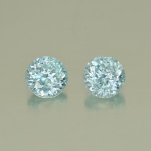 IceBlueZircon round pair 5.9mm 2.34cts H zn5071