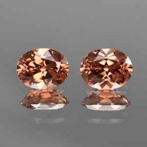 ImperialZircon oval pair 9.0x7.0mm 5.31cts zn1153 SOLD