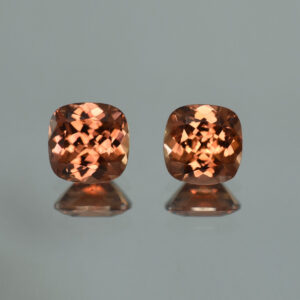 ImperialZircon sq cush pair 8.5mm 7.99cts H zn2159 crop SOLD