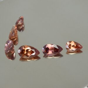 Imperial Rose Zircon Earrings Suite pear 8.0x5.0 10.0x6.0mm 10.38cts 6pcs c zn966