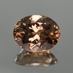 MOchaZircon oval 14.0x11.0mm 10.44cts zn746