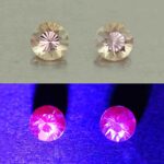 MalayaDragonGarnet round pair 4.0mm 0.68cts N ma377 combo UV