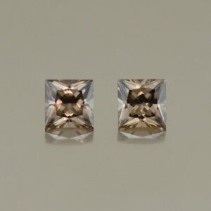 MochaZircon princess pair 4.0mm 1.01cts N zn4865 SOLD