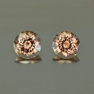 MochaZircon round pair 5.0mm 1.45cts N zn2649 SOLD