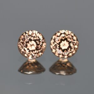 MochaZircon round pair 6.5mm 3.29cts N zn2019 SOLD
