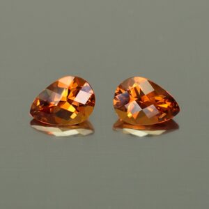 OrangeGrossular ch pear pair 7.0x5.0mm 1.68cts og152 SOLD